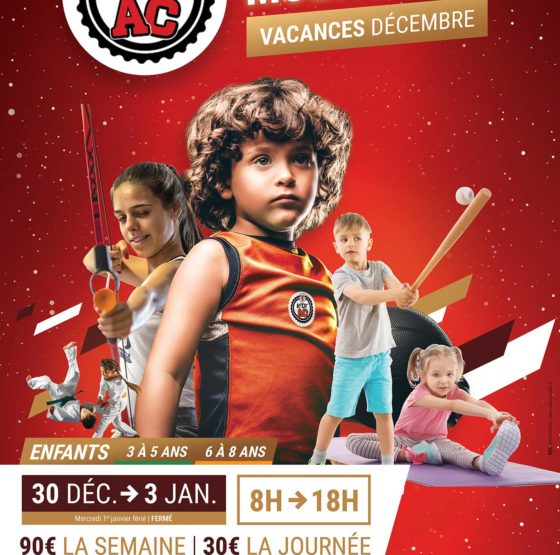 Affiche stages vacances décembre 2019 KidZ'Ac Toulouse