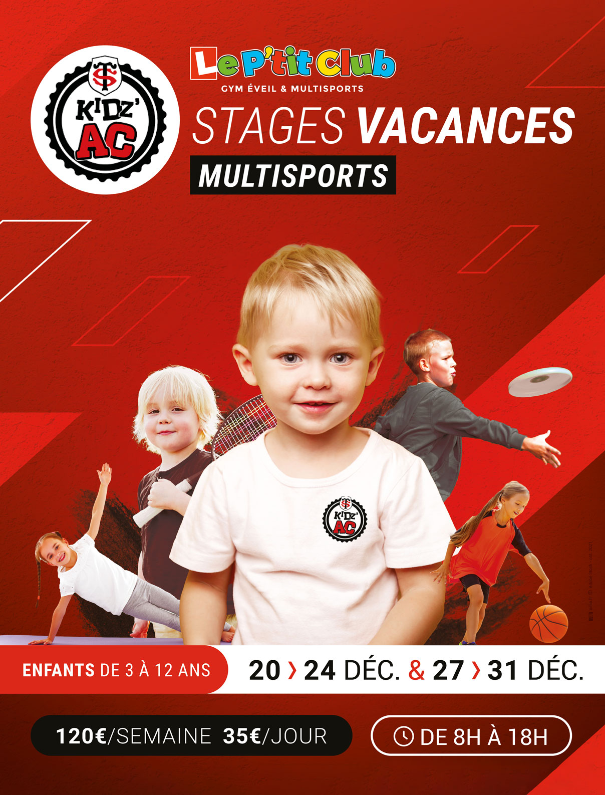 Affiche stages vacances Noël 2021 KidZ'Ac
